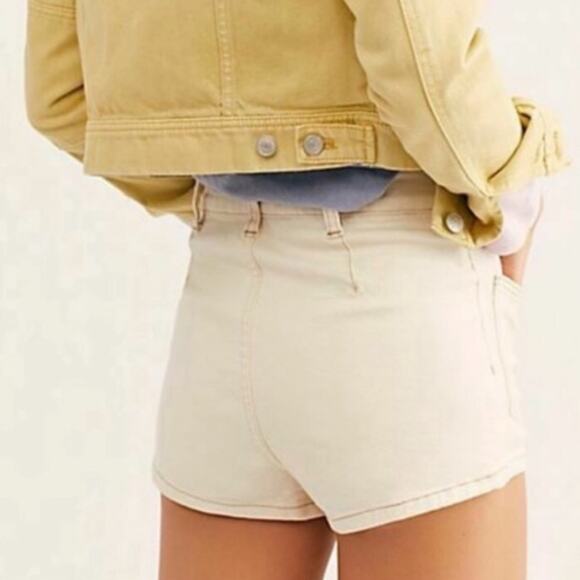Free People Tan Bridgette Denim Shorts 28 - Picture 2 of 8